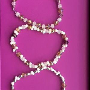 Swarovski Crystal, Quartz, Pearl Bracelet Set